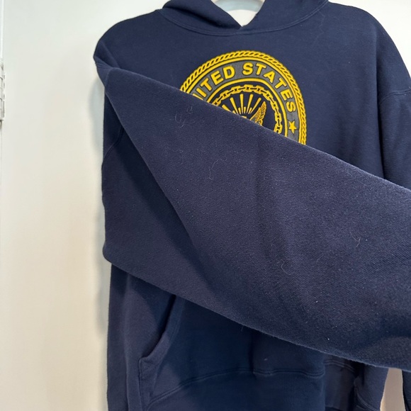Vintage 90’s Reflective size: large. US Navy Hoodie Logo Sweatshirt. - Picture 8 of 12